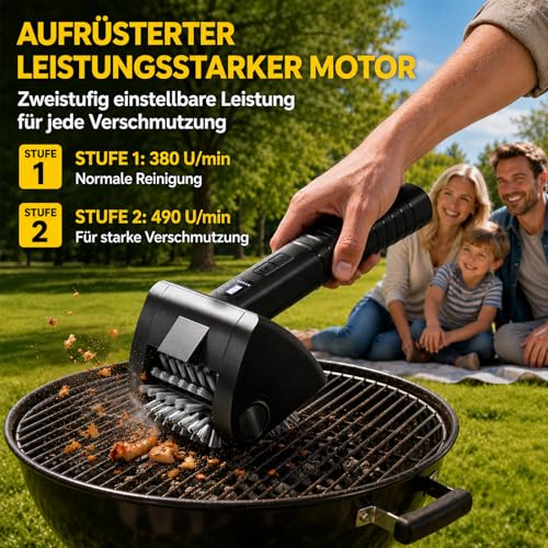 Elektrische kabellose Grillbürste mit Akku – Produktbild 2