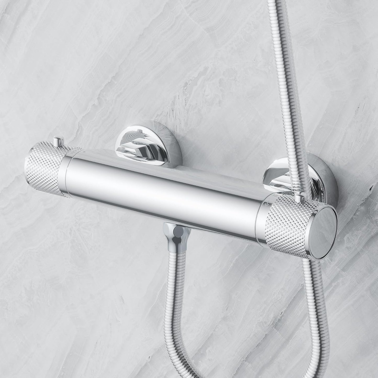 MENDIO Duschthermostat Chrom Aufputz
