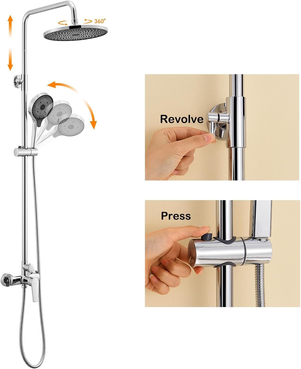 Auralum Duschsystem mit Armatur – Ansicht 6