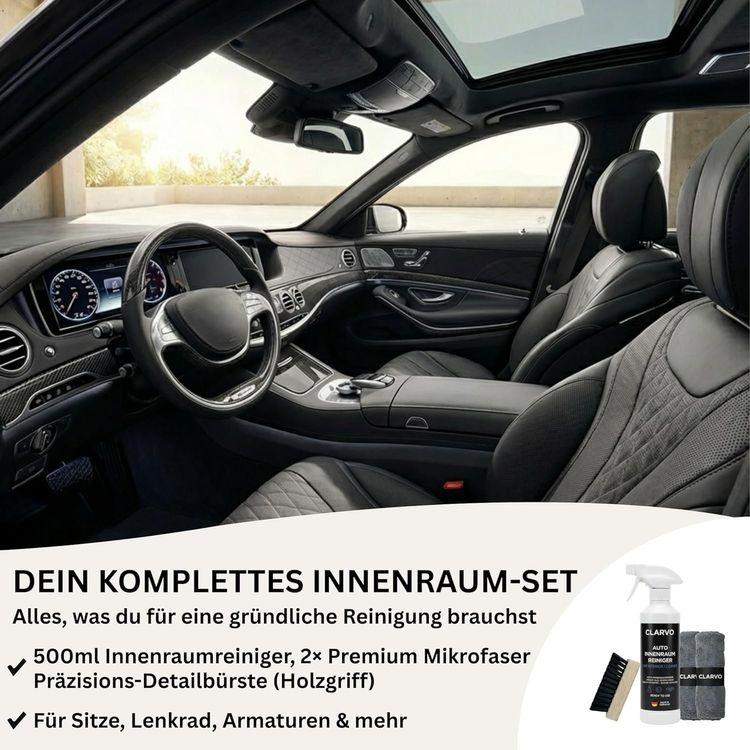 Auto Pflege Set 500 ml mit Bürste und Tüchern