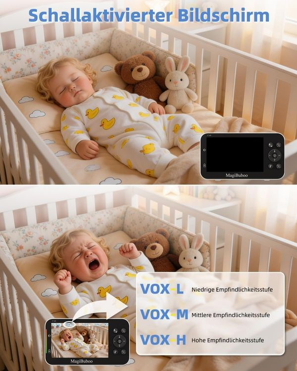 Babyphone Kamera ohne WLAN 5 Zoll HD Nachtsicht