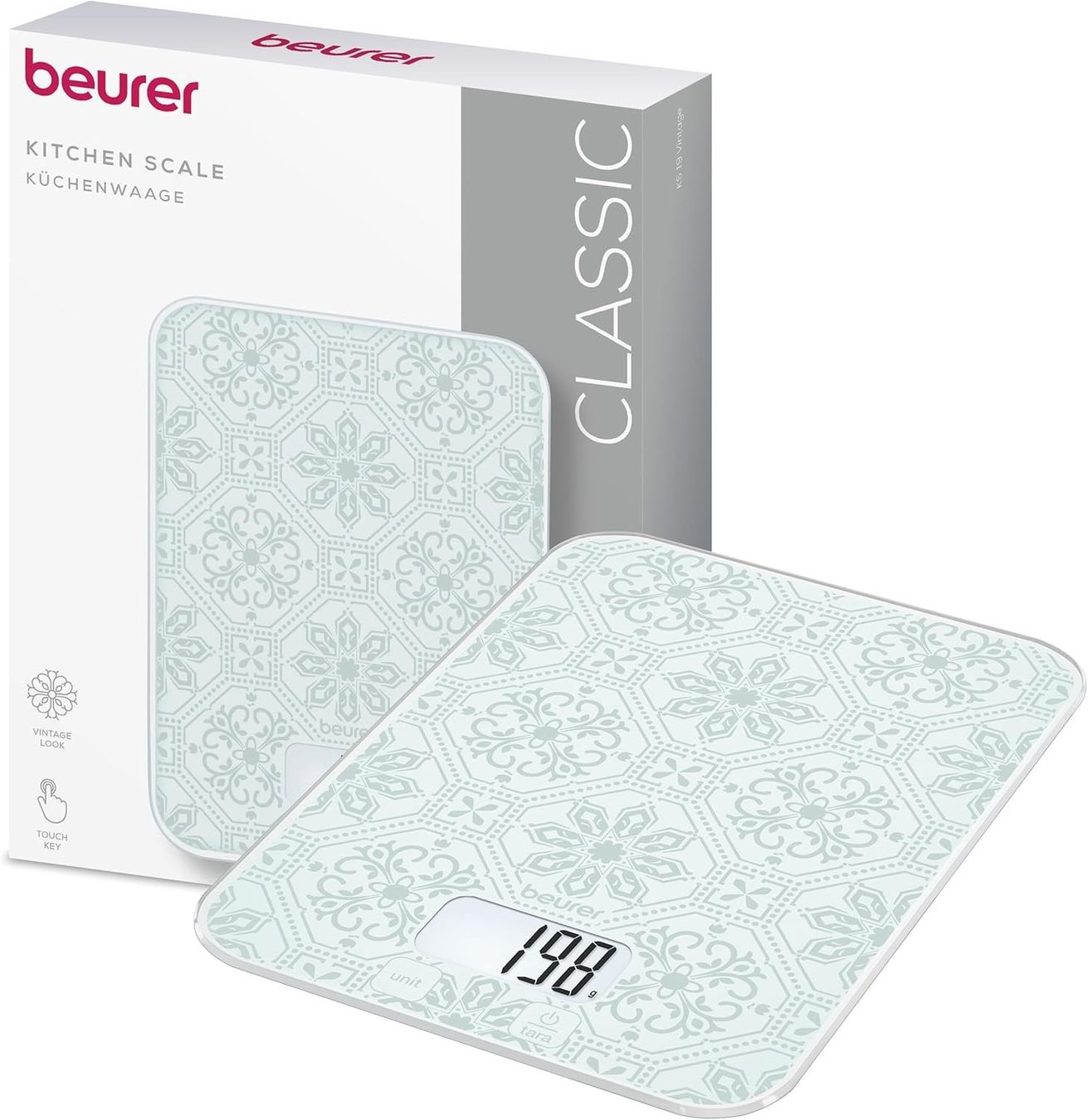 Beurer KS 19 Vintage Küchenwaage digital 5 kg