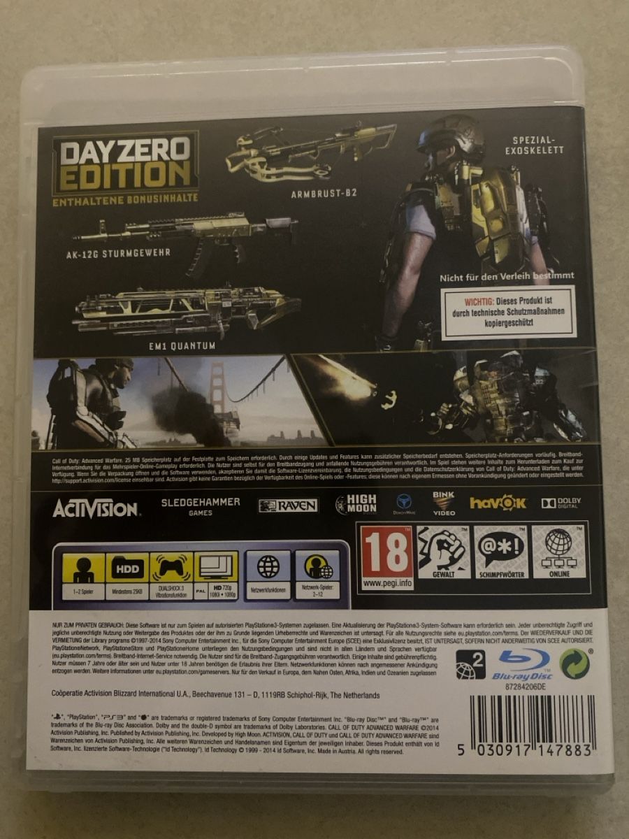Call Of Duty - Advanced Warfare Day Zero Ps3