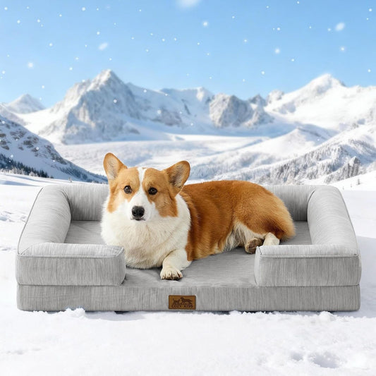Kühlendes Hundebett grau