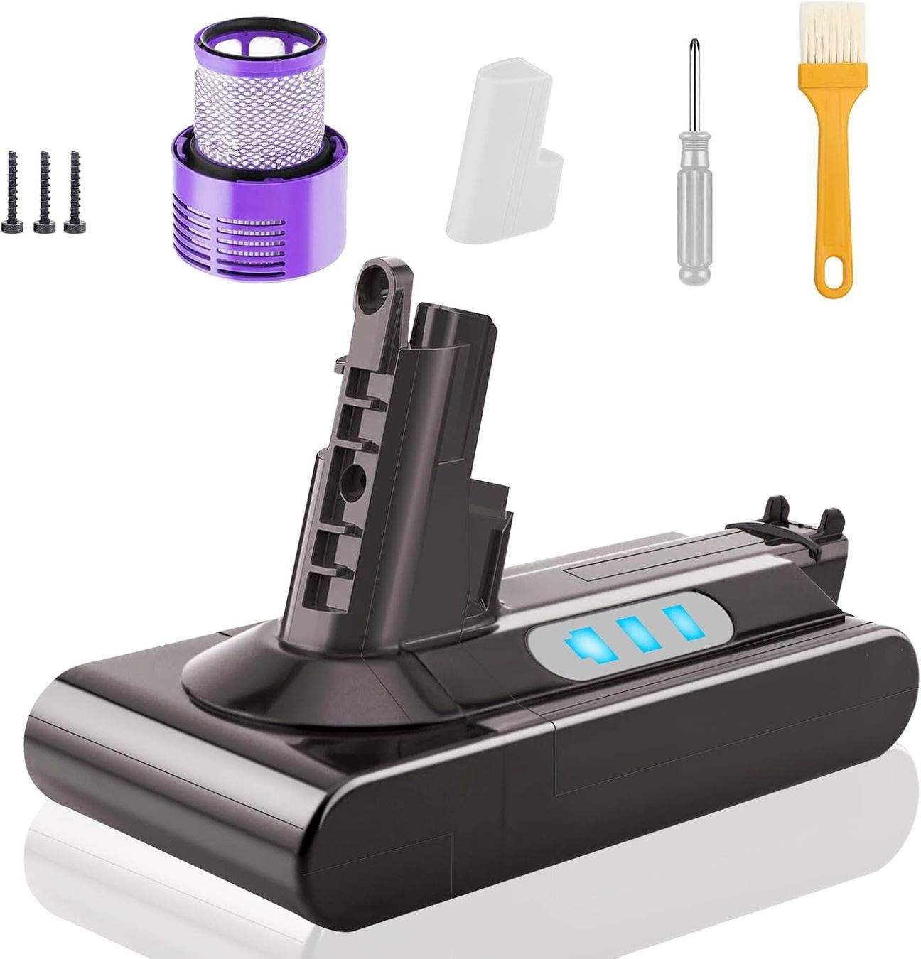 Dyson V10 Akku Ersatzakku 7200mAh mit Filter