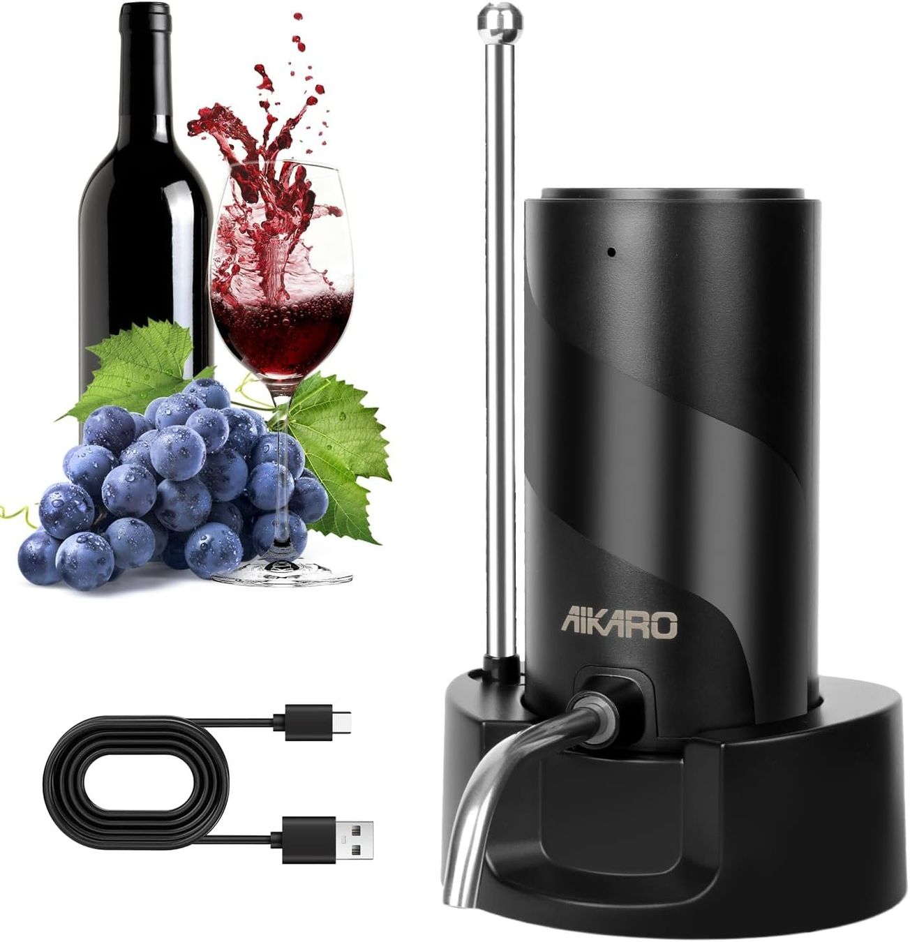 Elektrischer Weinbelüfter USB Wein Ausgießer Dekanter