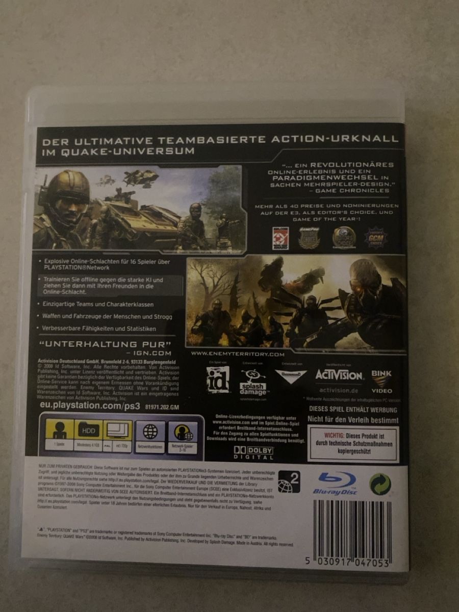 Enemy Territory Quake Wars - PS3