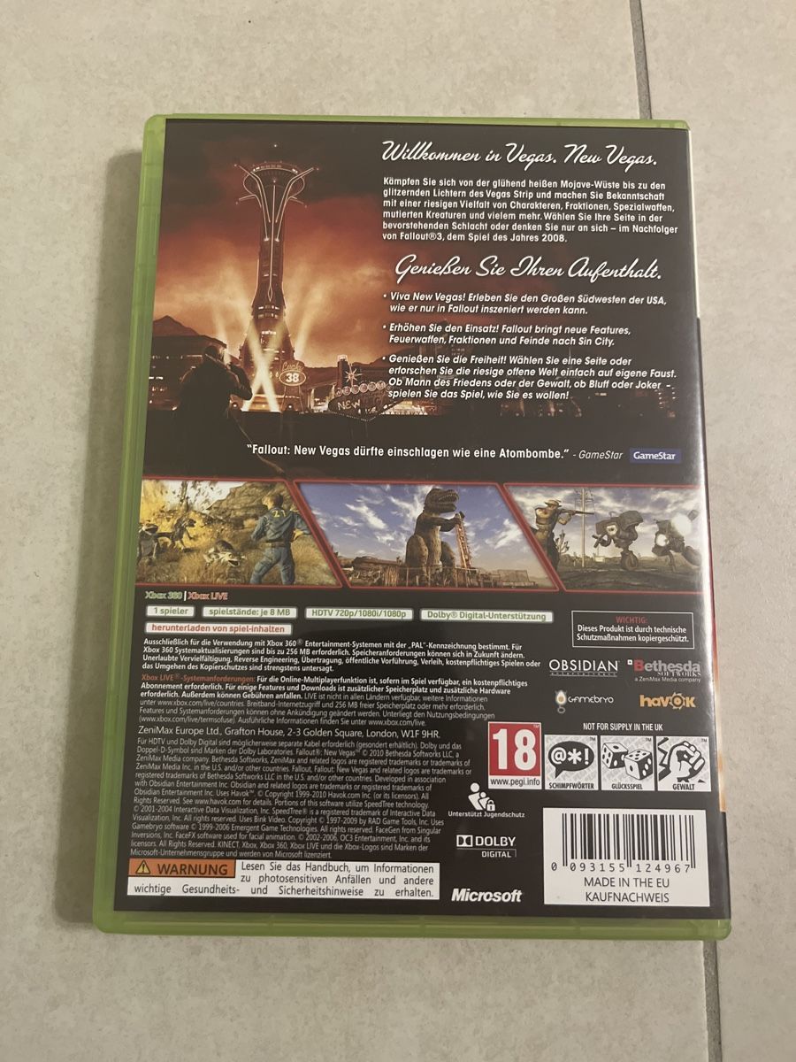 Fallout New Vegas Xbox 360