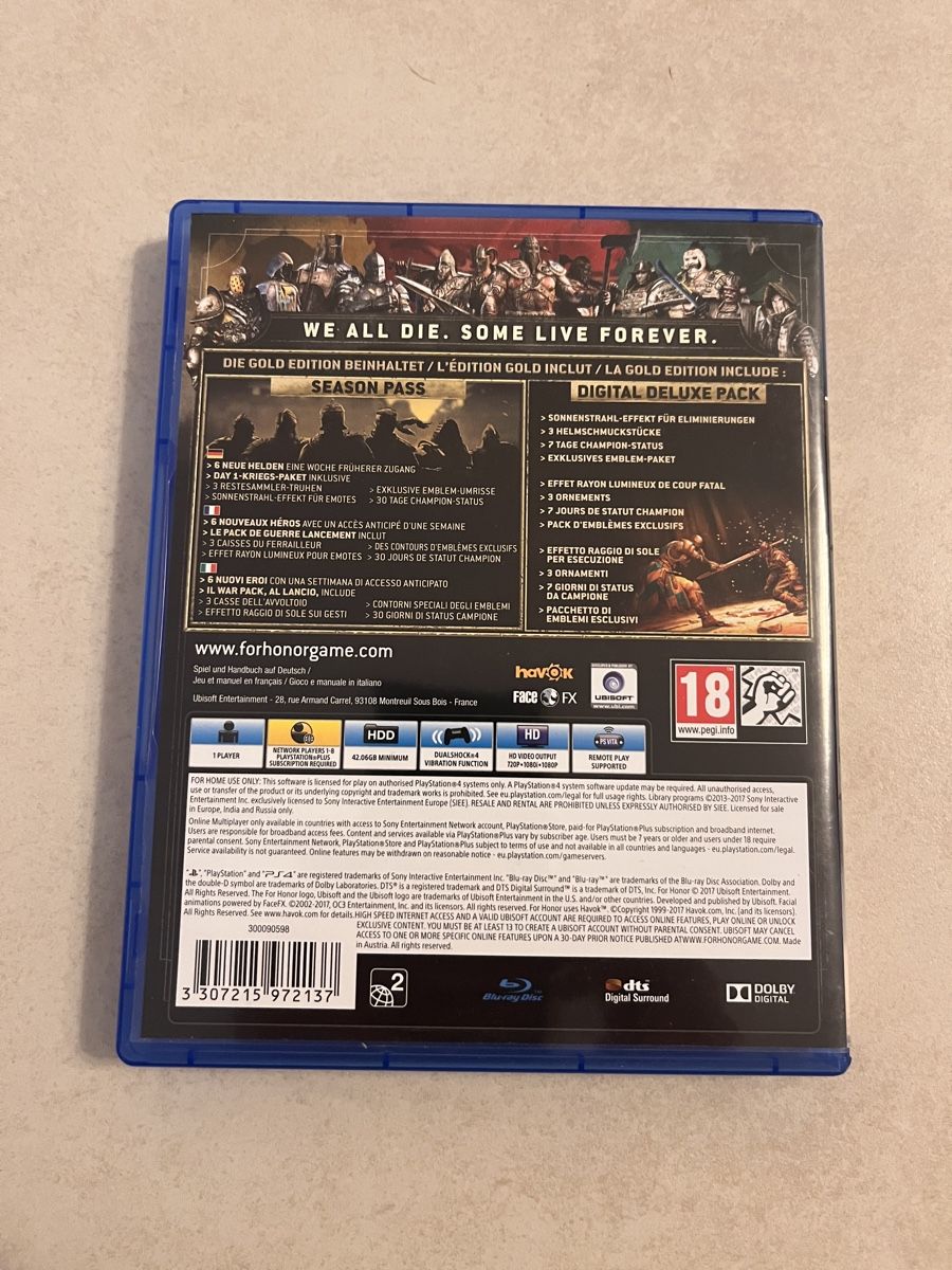 For honor ps4 gold edition
