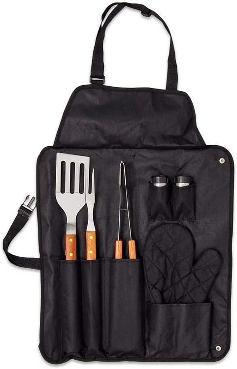 Grillset Edelstahl 7-teilig mit Schürze
