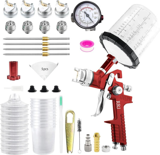 HVLP Spritzpistole Set mit 4 Düsen