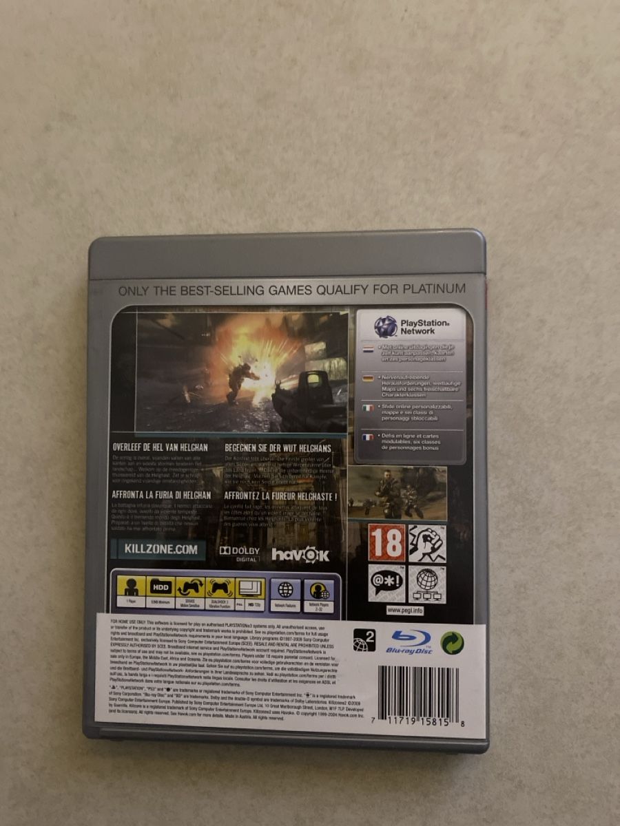 Killzone 2 PS3 platinum