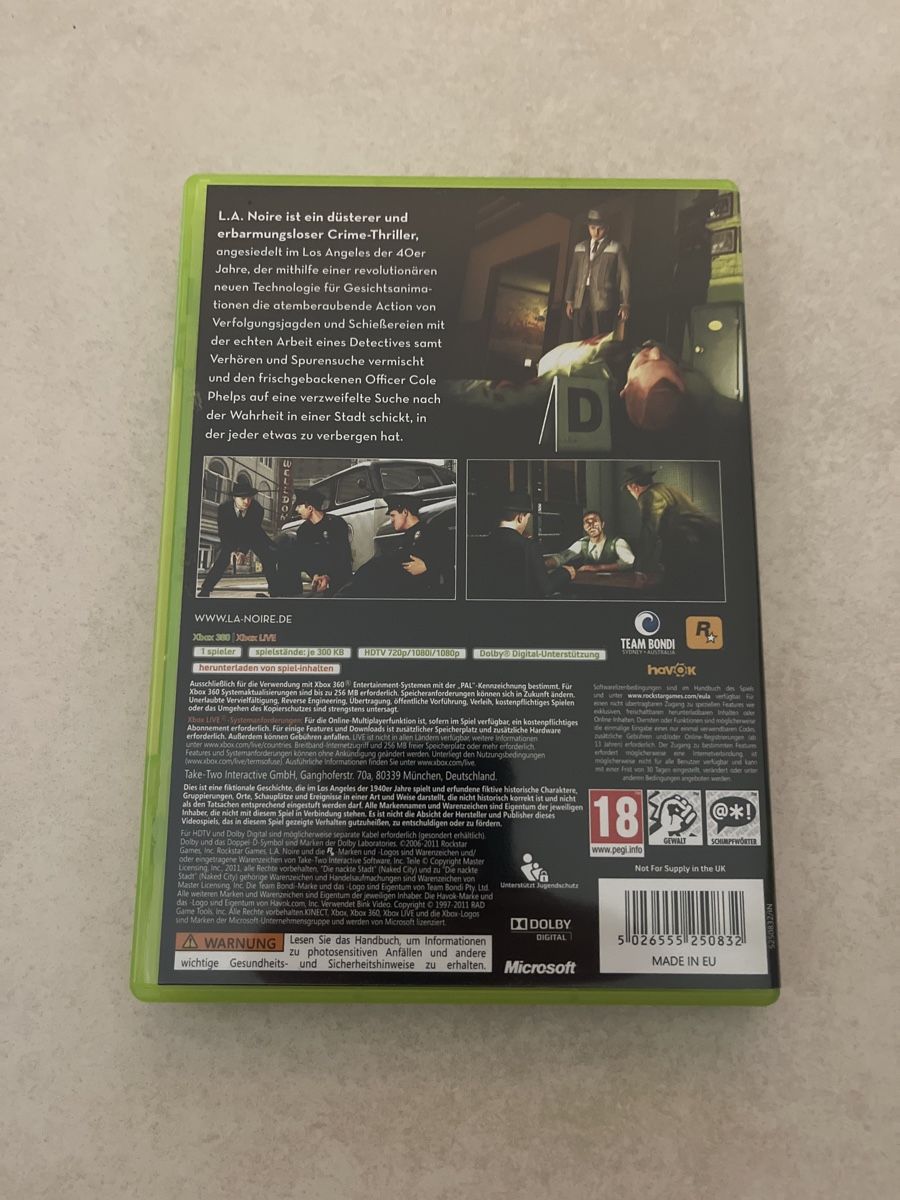L. A. Noire, Xbox 360