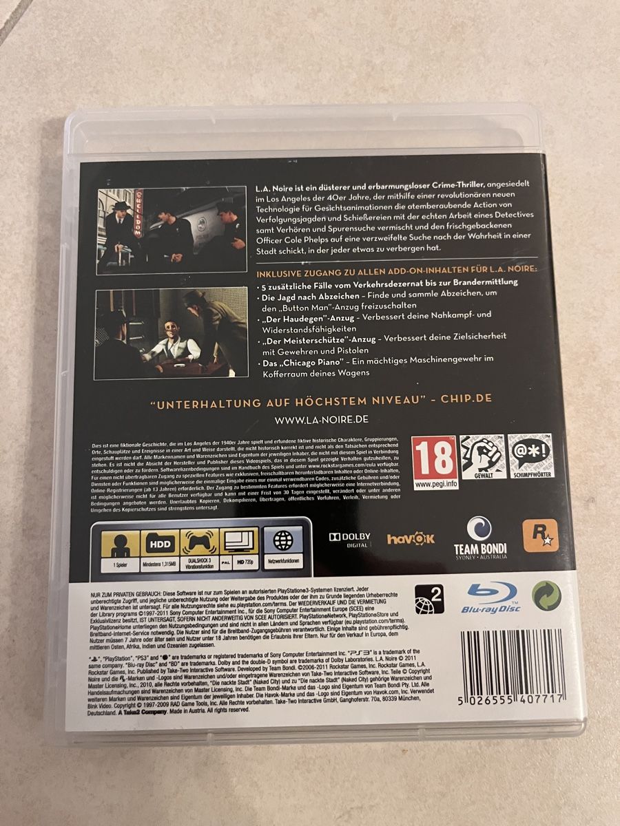 L.a. noire the complete edition ps3