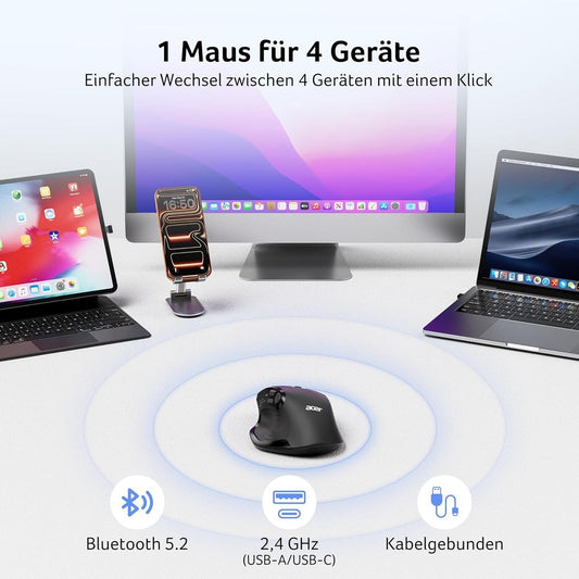 Acer Kabellose Maus Tri-Mode 4000 DPI OLED ergonomisch – Produktbild 2