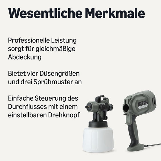 Amazon Basics Farbspritzpistole 700 W mit 4 Düsen & 3 Modi – Produktbild 2