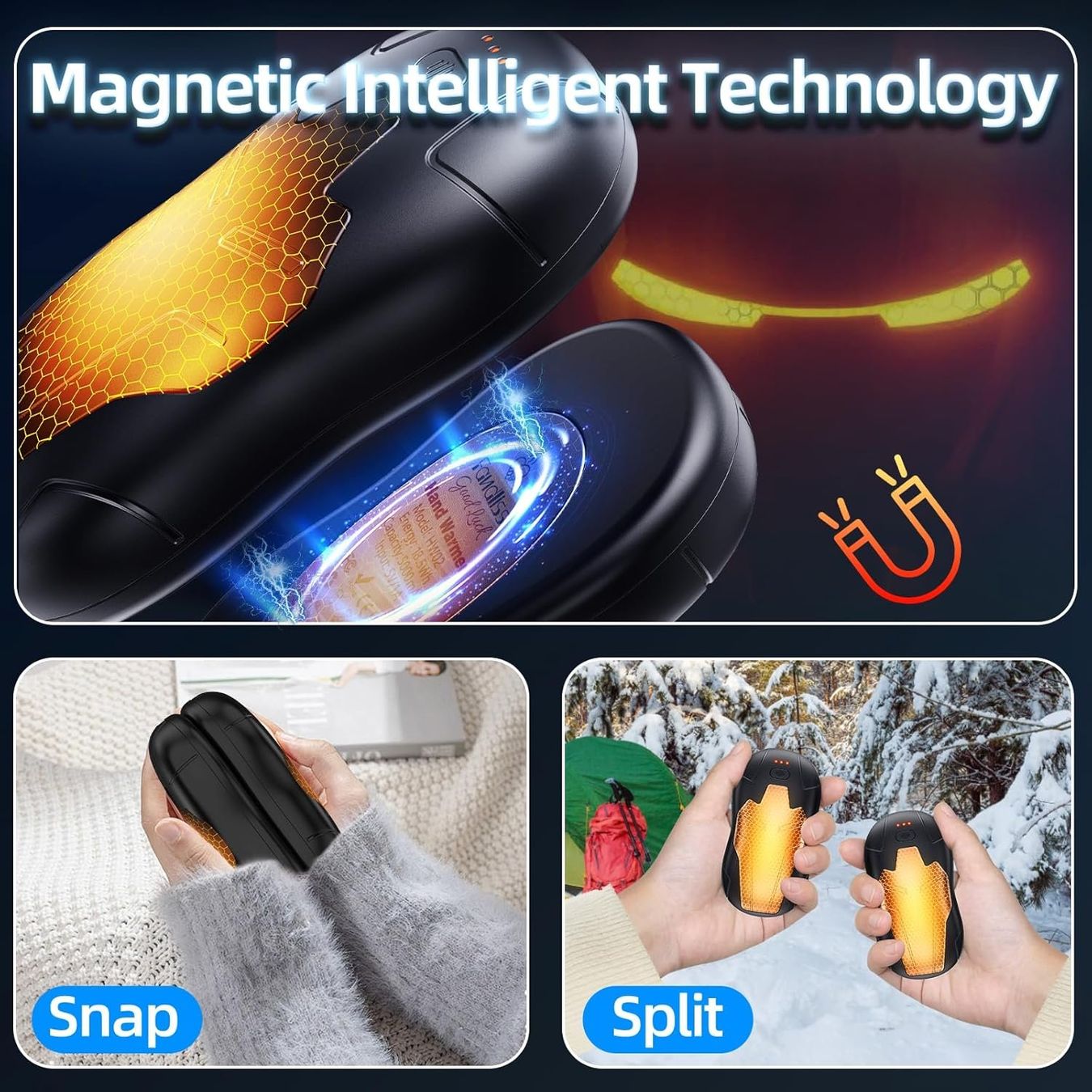 Elektrische Handwärmer 4er Set – 20000mAh Schnellheizung – Produktbild 5