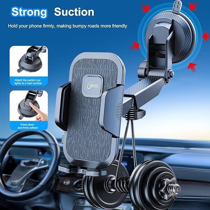 3in1 Handyhalter Auto – Armaturenbrett, Lüftung, Scheibe – Produktbild 5