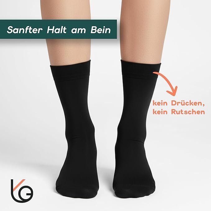 6 Paar Herren Socken Baumwolle schwarz 39–42 – Produktbild 5