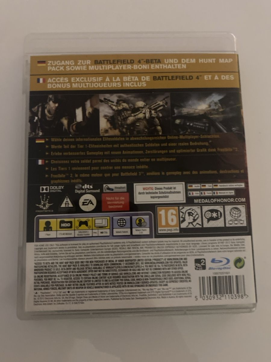 Medal of Honor Warfighter Limited Edition PS 3