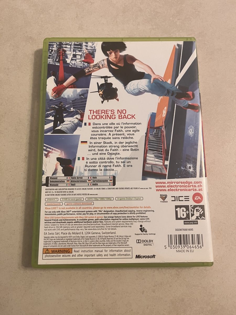 Mirrors Edge Xbox 360