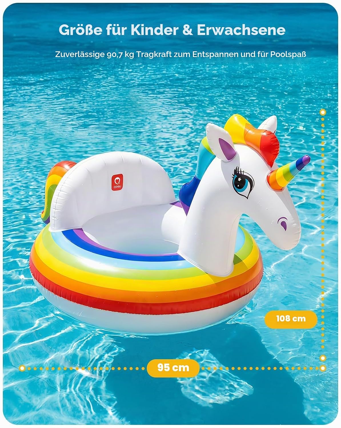 QPAU Einhorn Pool Float Small – Ansicht 7