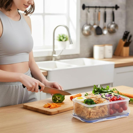 EASYLOCK Bento-Brotdosen 2er-Set – 3-Fach, 1,15 L