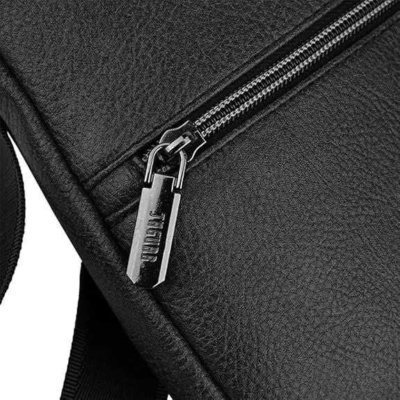 JAGUAR Herren Umhängetasche Slim – 3 Fächer, Schwarz
