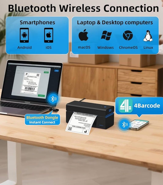 ORGSTA T001 Plus Etikettendrucker Bluetooth & USB – Bild 2