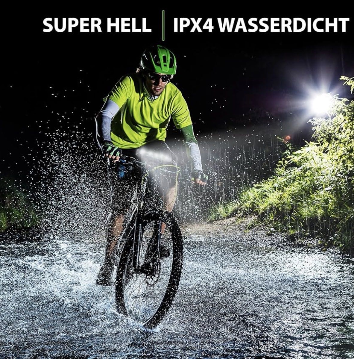 Fahrradlampe 2600 Lumen – USB-C, 8000 mAh, IPX4 – Bild 6