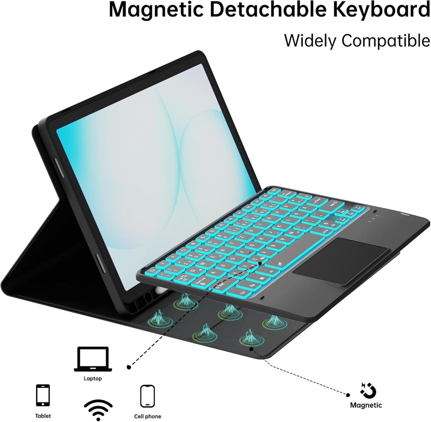 Tastatur-Hülle mit Trackpad für Samsung Tab A9+/A11+