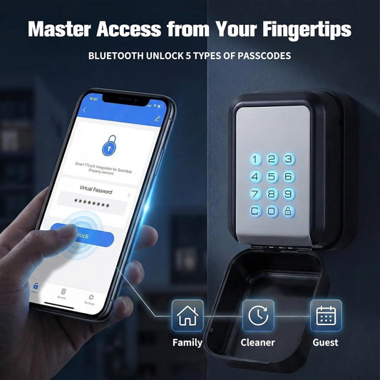 Smart Schlüsseltresor Bluetooth PIN App für Aussen