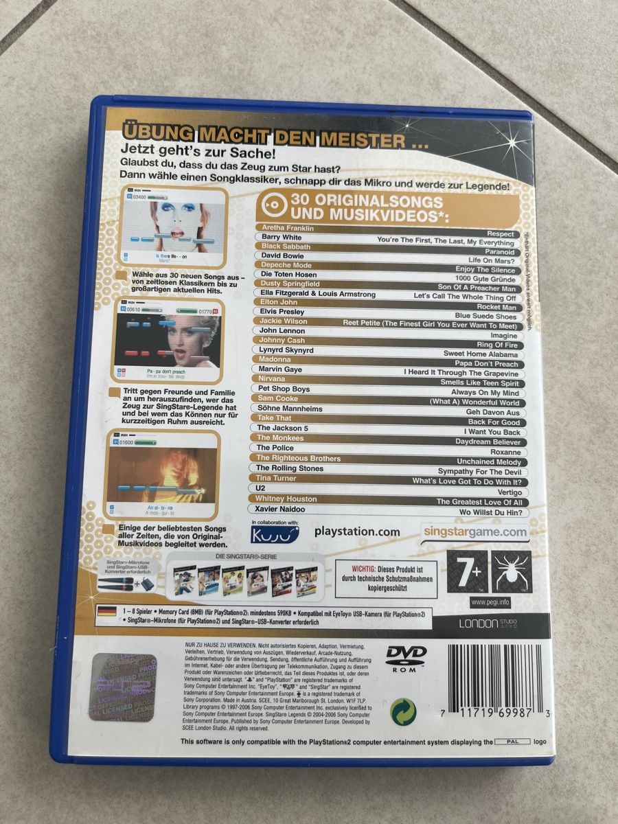 Singstar legends ps2