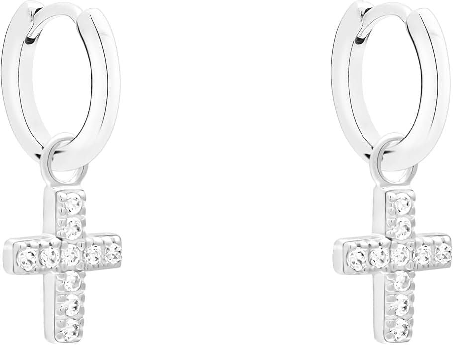 s.Oliver Creolen 925 Silber Kreuz Zirkonia