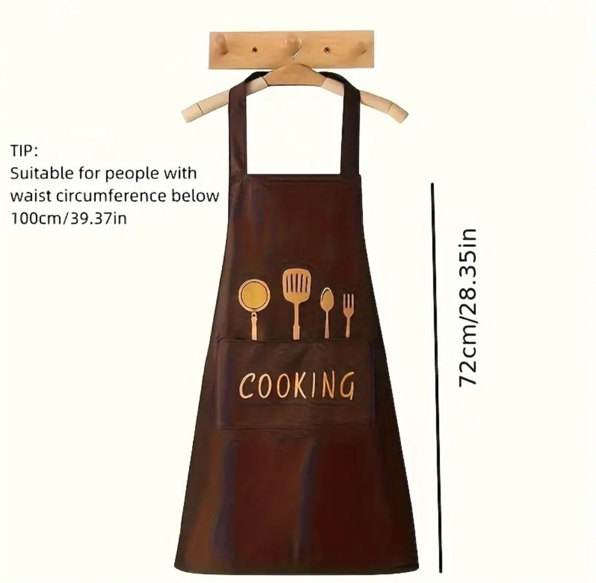 Schwarze Kochschürze - "Cooking" - Neu Schürze – Bild 2