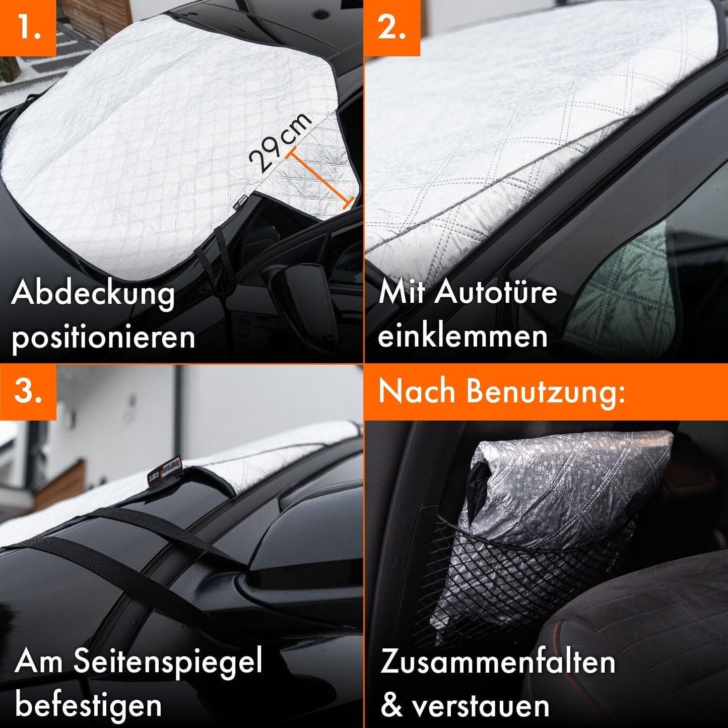 Upgrade4cars Frontscheibenabdeckung 145 × 100 cm – Bild 7