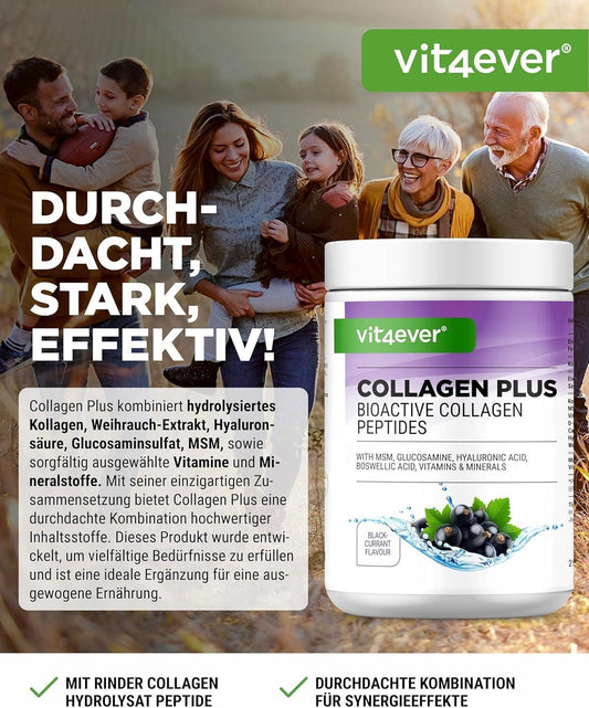 Collagen Plus Pulver 500 g mit MSM & Hyaluronsäure – Bild 2