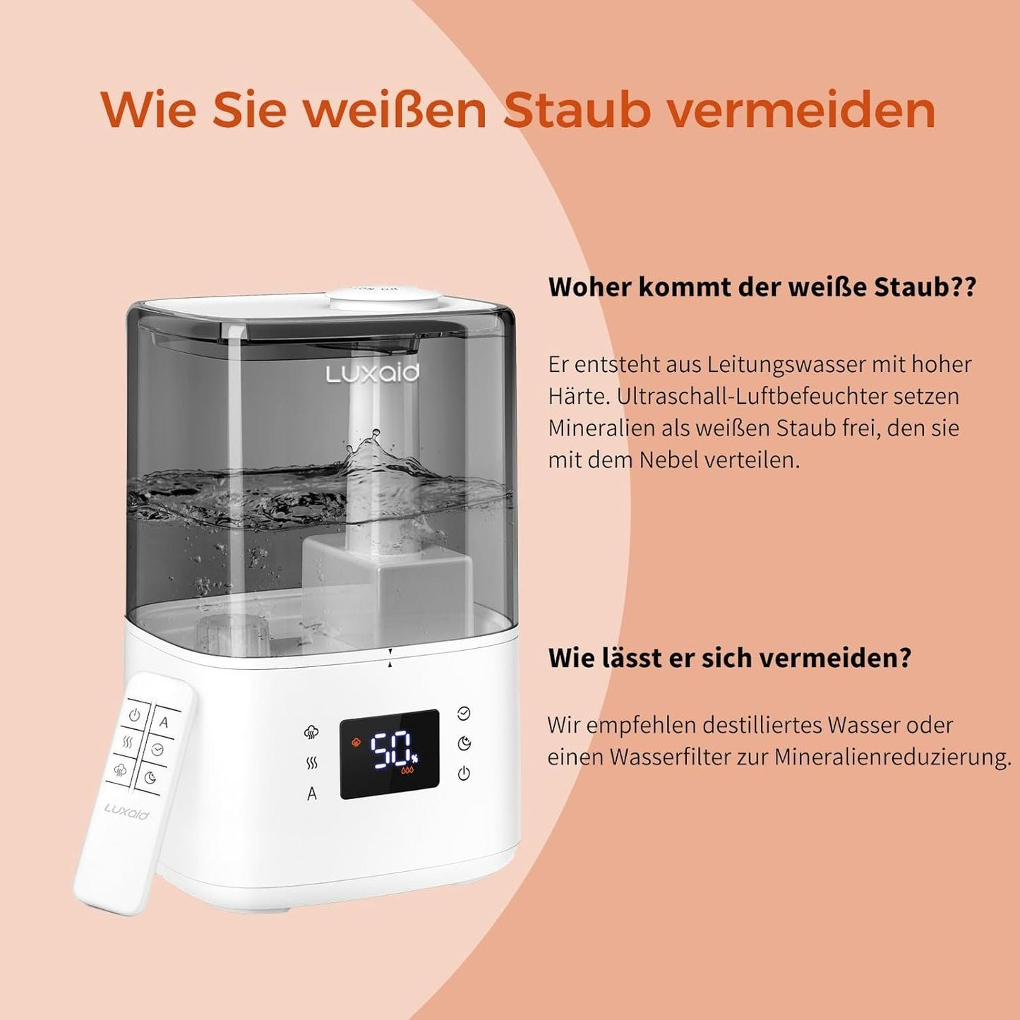 Luftbefeuchter 4,5L Warm-/Kaltnebel – Bild 8