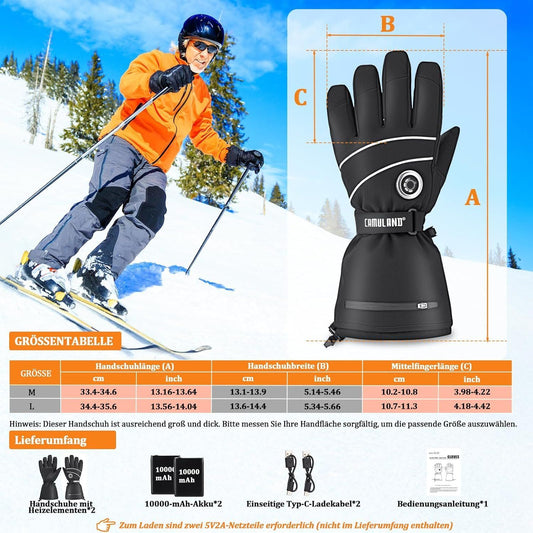 Beheizbare Handschuhe 10000mAh – wasserdicht – Gr. M – Bild 2