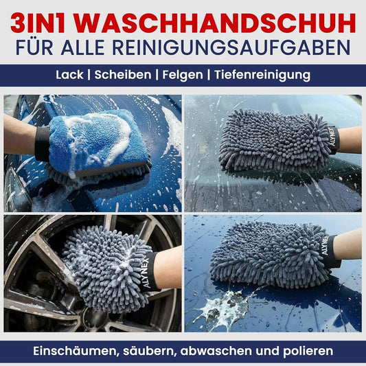 Auto Waschhandschuh 3in1 Mikrofaser Kratzfrei – Bild 2