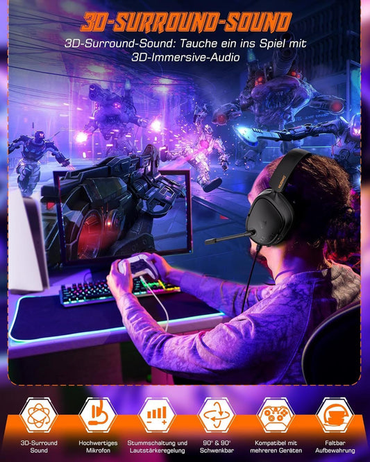 NUBWO HG04L Gaming Headset PS5/PS4/Xbox | 3,5mm – Bild 2