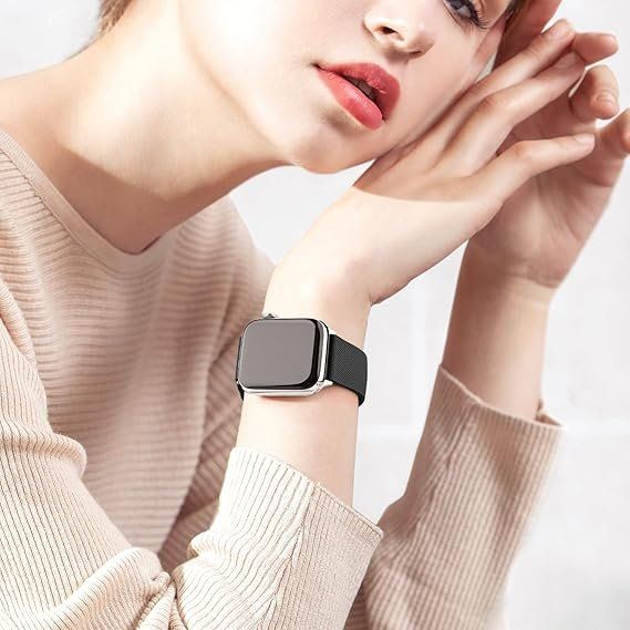 Silikon Armband passend für Apple Watch Karo Sport – Bild 7