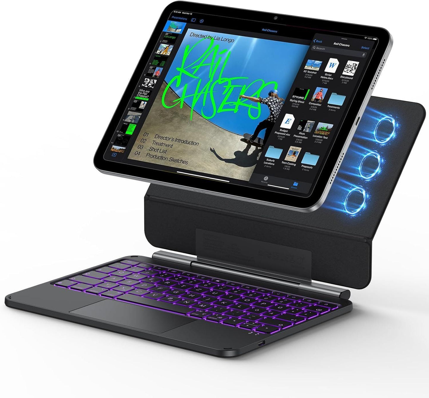 iPad Tastatur-Hülle mit Trackpad für iPad 10./11. Gen – Bild 1
