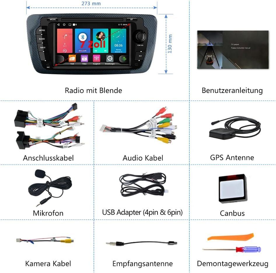 Android Autoradio Seat Ibiza 2009–2013 CarPlay – Bild 8