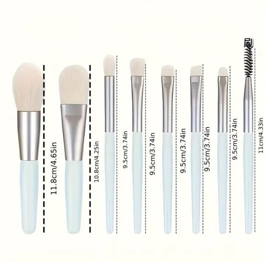 8er Set Schminkpinsel Make-Up Pinsel Rosa Gold NEU – Bild 2