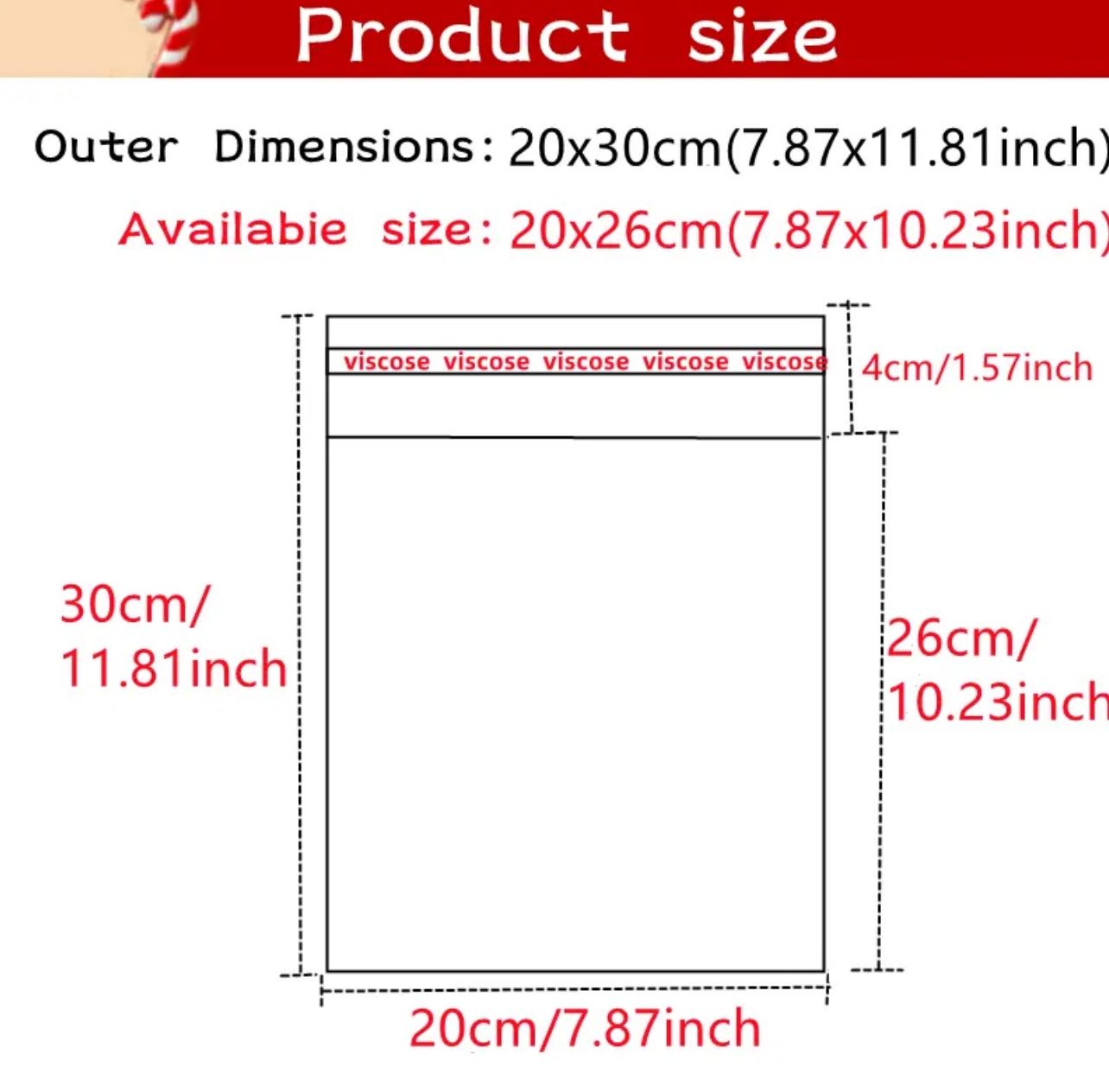 100 Stk. Beutel Geschenkbeutel 20x30cm Selbstklebend Neu – Bild 2