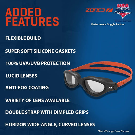 ZONE3 Venator-X Sportbrille Orange Schwarz – Bild 1