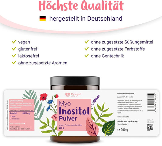 Myo-Inositol Pulver – Reines Hormonbalance Supplement – Bild 2