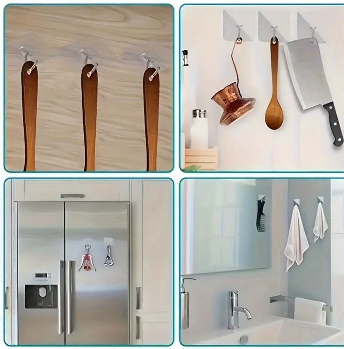 Selbstklebende Haken, Transparent, Wasserfest, Kein Bohren – Bild 5