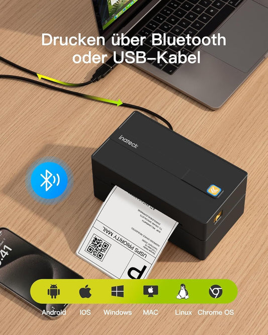 Bluetooth Etikettendrucker 4x6 Thermodrucker – Bild 1